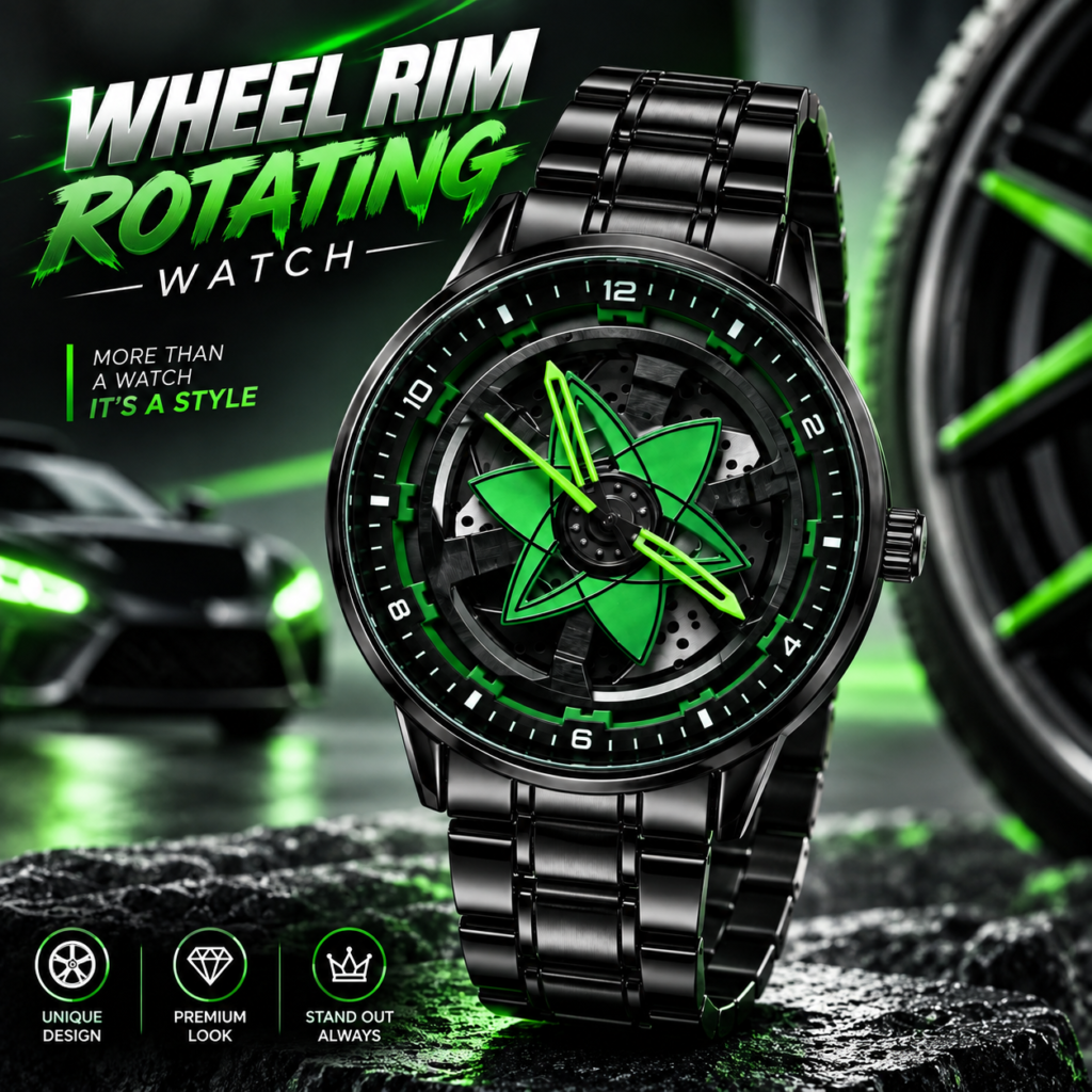 Wheel Rim Rotating Sports Watch