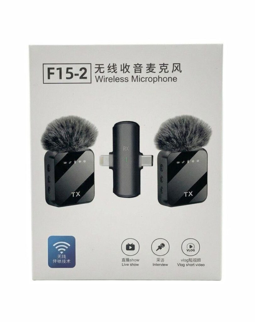 F15-2 Wireless Microphone (2-in-1 Type-C + Lightning)