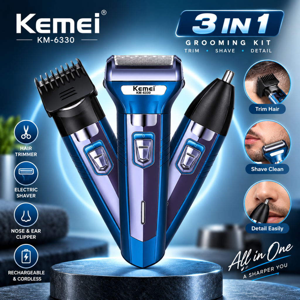 Kemei KM-6330 3-in-1 Grooming Kit